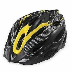 HSKMALL Serrures De Vélo Jaune Casque De Vélo Réglable Hommes Femmes Universel Bmx VTT Montage Vélo De Route Extérieur