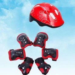 Toyvian 7 Pcs Jeunes Enfants Réglable Sports Équipement De Protection Set Coude Poignets Et Casque Skateboard Accessoires -VTT électrique semi-rigide Soldes Magasin 312872346 max