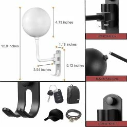 Unbranded 1pcs 180 Porte-casque De Moto, Support De Casque En Métal De Rotation -VTT électrique semi-rigide Soldes Magasin 354744204 max