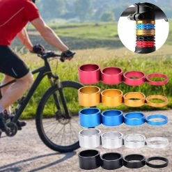 Unbranded 4pcs / Lot MTB Casque Laveuse Raise Guidon Bicycle Fork Washer Stem Spacers -VTT électrique semi-rigide Soldes Magasin 374644380 max