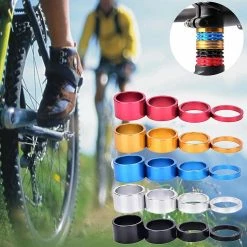Unbranded 4pcs / Lot MTB Casque Laveuse Raise Guidon Bicycle Fork Washer Stem Spacers -VTT électrique semi-rigide Soldes Magasin 374644428 max