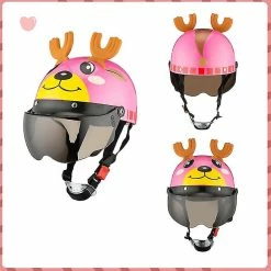 Unbranded Enfants Casque Mignon Dessin Animé Casque De Voiture électrique Casque D’enfant Casque