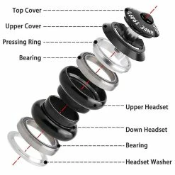 Unbranded Muqzi 1 1/8 « Casque Compatible Avec Tube Droit Non Fileté De 28,6 Mm, Or -VTT électrique semi-rigide Soldes Magasin 432327561 max