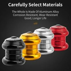 Unbranded Muqzi 1 1/8 « Casque Compatible Avec Tube Droit Non Fileté De 28,6 Mm, Or -VTT électrique semi-rigide Soldes Magasin 432327578 max