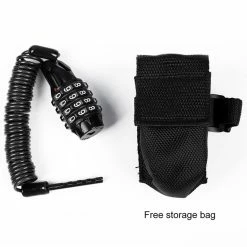 Unbranded Mini Casque Antivol Serrure De Casque à 4 Chiffres Serrure De Vélo Serrure De Câble -VTT électrique semi-rigide Soldes Magasin 473992378 max