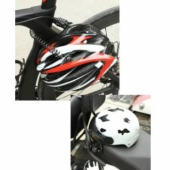 Unbranded Mini Casque Antivol Serrure De Casque à 4 Chiffres Serrure De Vélo Serrure De Câble -VTT électrique semi-rigide Soldes Magasin 473992566 max