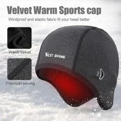 Bimirth West Biking Hiver Polaire Vélo Capswindproofcaps Casque Thermique Linermen Femmes Chapeaux De Vélo Course En Plein Air Ski Casquettes De Cyclisme -VTT électrique semi-rigide Soldes Magasin 476476011 max