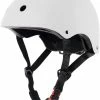 Unbranded Casque De Vélo De Skateboard Cpsc Certifié Léger Réglable, Multi-sport Pour Vélo Cyclisme Skate Scooter (blanc-moyen) -VTT électrique semi-rigide Soldes Magasin 506020898 max