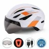 Unbranded Ltcmfc Bike Helme Avec Lunettes Magnétiques Détachables Casque De Vélo De Montagne Réglable Équipement De Cyclisme 52-62cm -VTT électrique semi-rigide Soldes Magasin 530465723 max