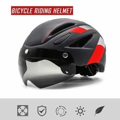 Unbranded Ltcmfc Bike Helme Avec Lunettes Magnétiques Détachables Casque De Vélo De Montagne Réglable Équipement De Cyclisme 52-62cm -VTT électrique semi-rigide Soldes Magasin 530465727 max