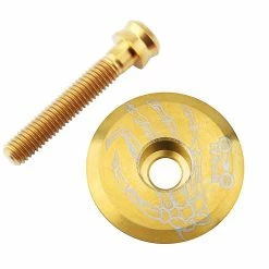 Toyvian 1pc Bike Top Cap Antirouille Durable Titanium Alloy Casque Top Cap Pour Autre Vélo De Route Vélo Mountain Bike Gold -VTT électrique semi-rigide Soldes Magasin 631629801 max