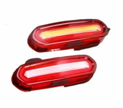 Unbranded Feux Arrière De Vélo En Deux Pièces, Feux Arrière De Vélo Rechargeables USB Super Lumineux, Accessoires LED Rouges à Haute Intensité, Adaptés à Tout Vélo Ou Casque