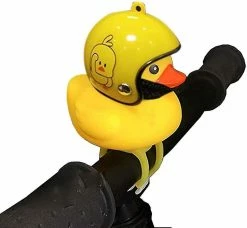 Unbranded Mignon Casque Canard Vélo Cloche Avec Led Lumière Caoutchouc Canard Vélo Guidon Cornes Drôle Accessoires De Vélo -VTT électrique semi-rigide Soldes Magasin 642435883 max