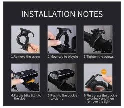 Unbranded Phares De Vélo Usb Rechargeable Built-in Batterie Haute Capacité Trois Modes Outdoor Mountain Bike Ipx5 Imperméable à L’eau Casque Accessoires De Vélo (bla -VTT électrique semi-rigide Soldes Magasin 642437308 max