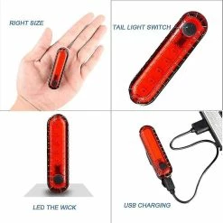 Unbranded Pdatian Rear Bike Tail Light 2 Pack, Feux Arrière De Vélo Rechargeables USB Ultra Lumineux, Accessoires LED Rouges à Haute Intensité S’adapte à N’importe Quel Vélo Ou Casque. -VTT électrique semi-rigide Soldes Magasin 746165457 max