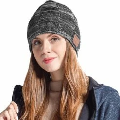 Unbranded Hiver Chaud Sans Fil Bluetooth-compatible Casque Casque Musique Casque Chapeau Pour Nuit Courir Pêche Sports De Plein Air -VTT électrique semi-rigide Soldes Magasin 776473117 max