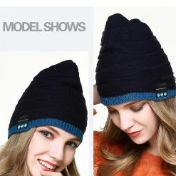 Unbranded Sans Fil Bluetooth Compatible Poisson Modèle Tricoté Velours Hiver Casque Chaud Cap Musique Appel Casque Chapeau Pour Nuit Courir Pêche Sports De Plein Air T -VTT électrique semi-rigide Soldes Magasin 776473559 max 1
