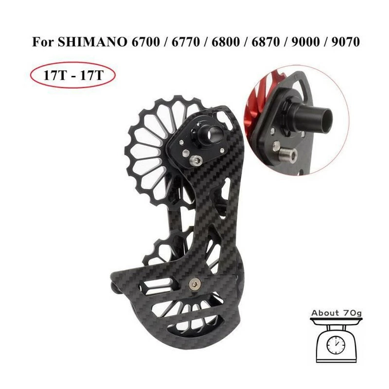Accessoire Vélo,Dérailleur Arrière De Vélo De Route,roue De Guidage De Poulie 17T En Alliage D'aluminium - Type Carbon Fibe - Avis / Test 3 Accessoire Vélo,Dérailleur Arrière De Vélo De Route,roue De Guidage De Poulie 17T En Alliage D'aluminium - Type Carbon Fibe - Avis / Test