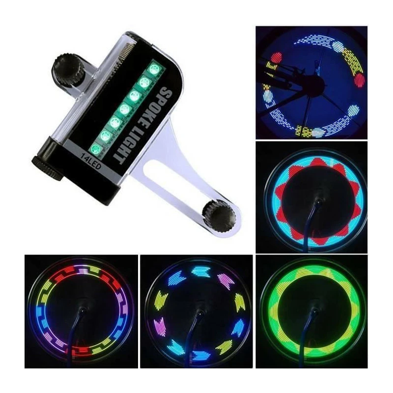 QZ-Bicyclette Roue LED Lights étanche Lumières Spoke Light De Vélo Avec 14 LED 32 Modèles Différents Modifications Multico - Avis / Test 3 QZ-Bicyclette Roue LED Lights étanche Lumières Spoke Light De Vélo Avec 14 LED 32 Modèles Différents Modifications Multico - Avis / Test