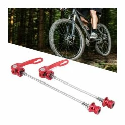 TMISHION 2 Pcs Brochettes De Moyeu De Roue De Vélo VTT Essieu De Vélo De Route à Dégagement Rapide Levier De Brochette (rou - Avis / Test